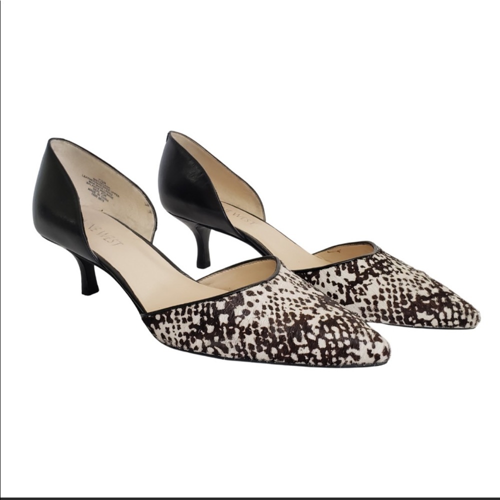 Nine West Black D'orsay Leather  Heels
